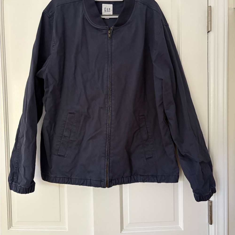 GAP Navy Zip-Up Bomber Jacket